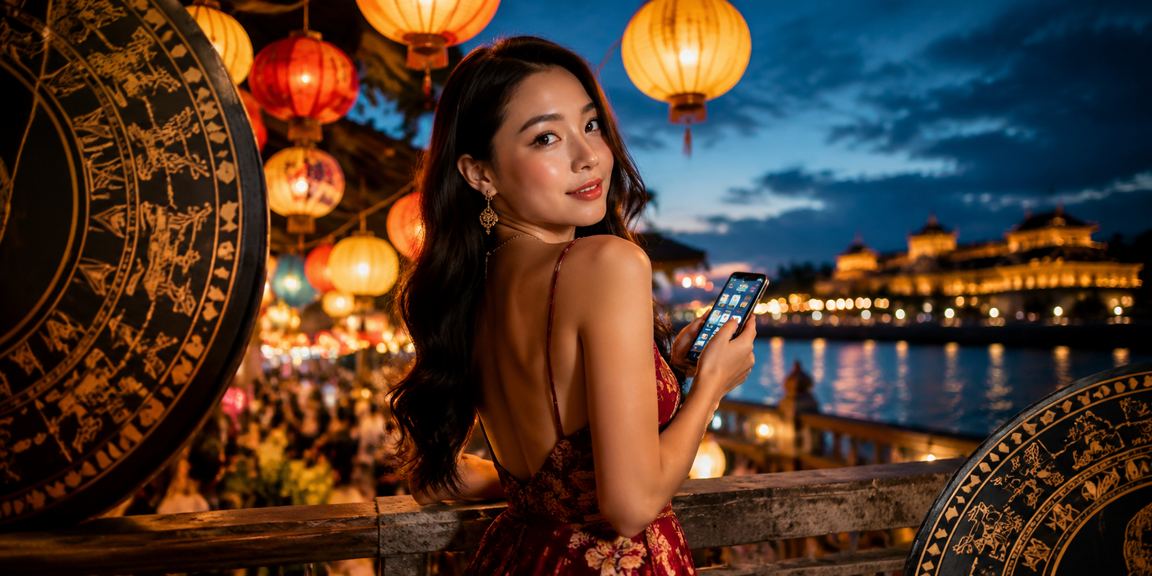 Người dùng tại chợ đêm Huế sử dụng điện thoại truy cập casino trực tuyến một cách riêng tư và bảo mật