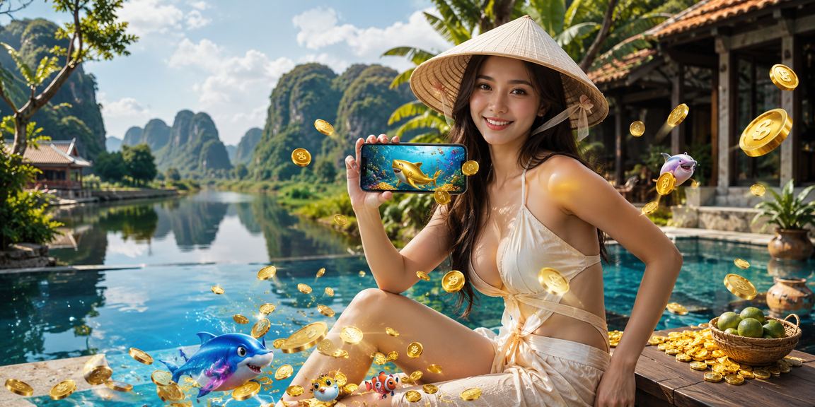 Người dùng tại Ninh Bình sử dụng app casino trực tuyến giữa khung cảnh thiên nhiên yên bình